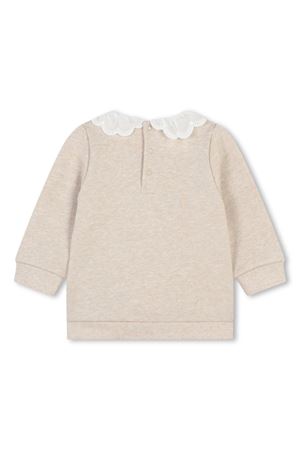 beige cotton sweatshirt CHLOE' KIDS | C20310C03